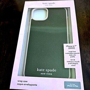 Kate Spade iPhone 14 Plus 6.7" wrap Case Black  KSIPH-252-BPLVM Apple ph…